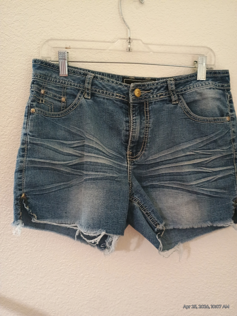 Cato Distressed Blue Denim Jean Shorts